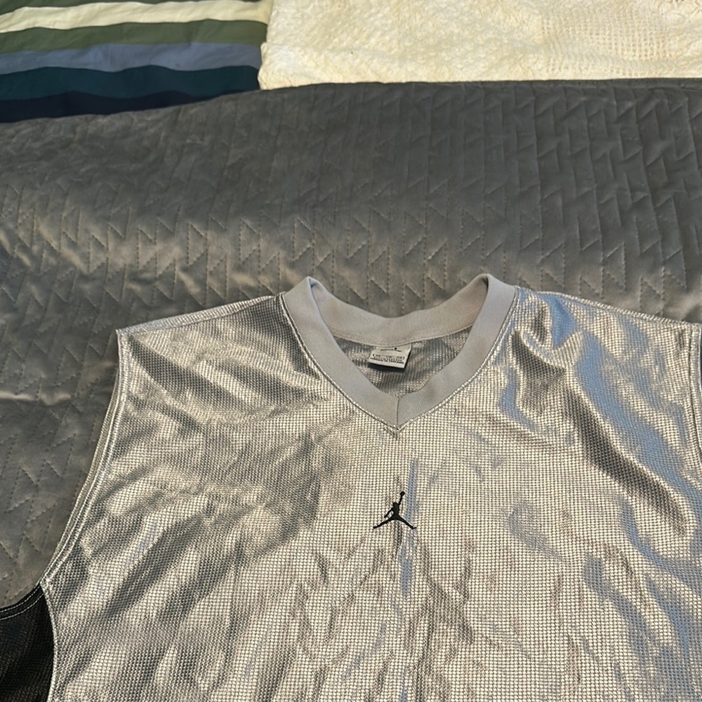 Jordan Metallic Silver Tank Top/practice jersey